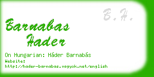 barnabas hader business card