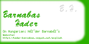 barnabas hader business card